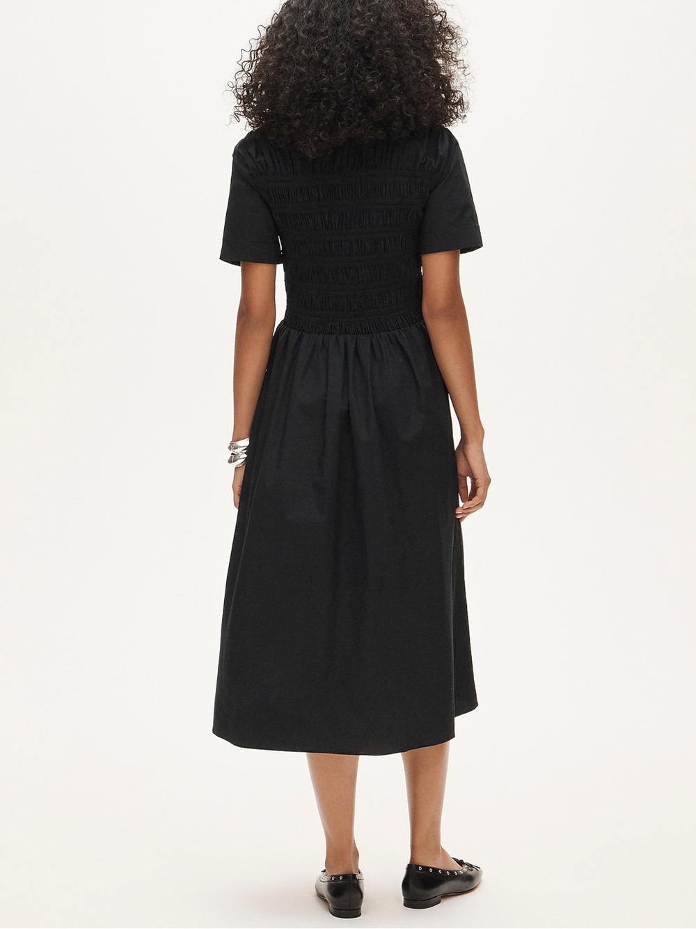 J. Crew Elsie shirt-dress in cotton poplin in Black Size Medium - Picture 4 of 9